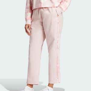 New Adidas Essentials Womens Size 3X Pink Camo Straight Leg Ankle Twill Pants